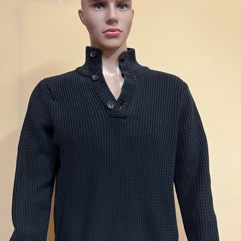 “Shine Original” Men’s Long Sleeve Heavy Winter Sweater - Large Black $159 new